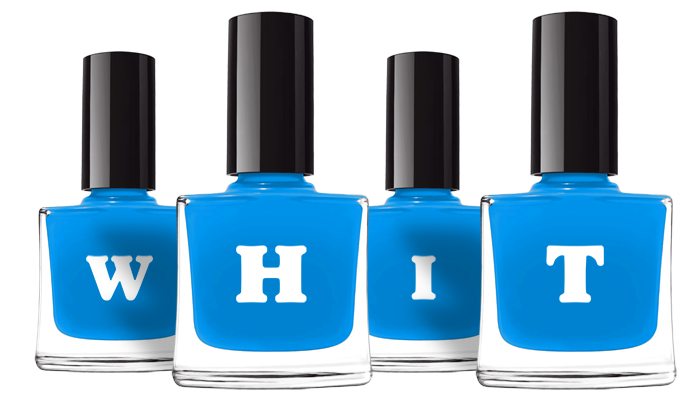 Whit glossy logo