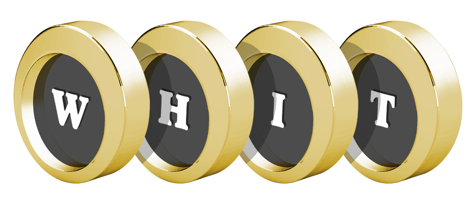 Whit gold logo