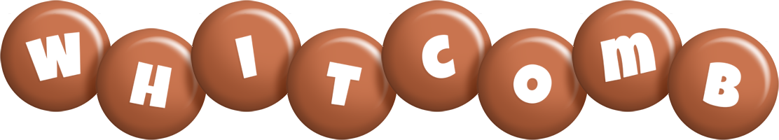 Whitcomb candy-brown logo