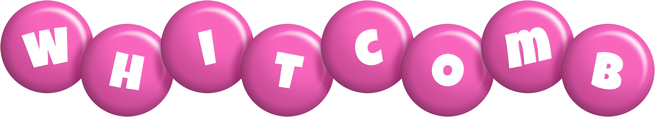 Whitcomb candy-pink logo