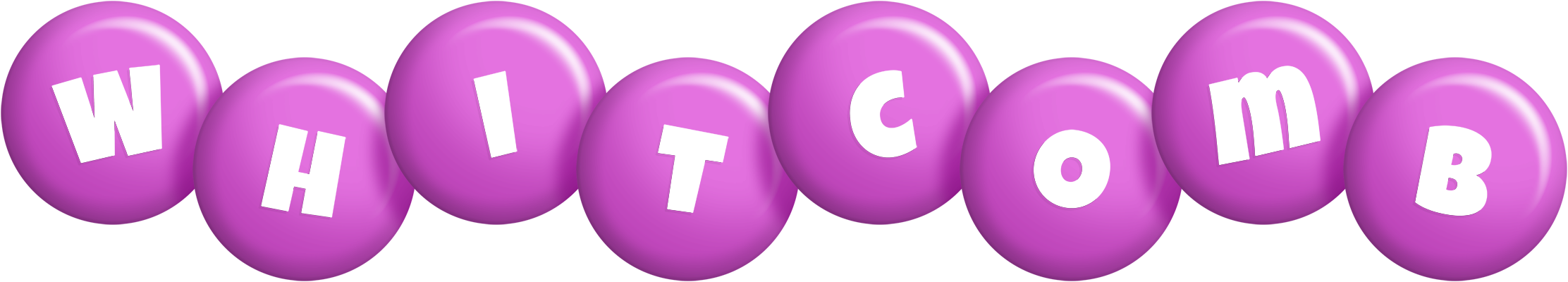 Whitcomb candy-purple logo