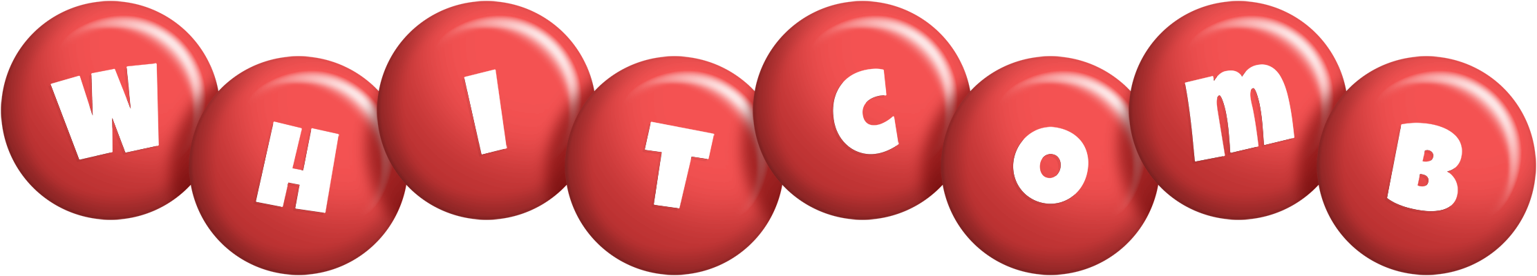 Whitcomb candy-red logo