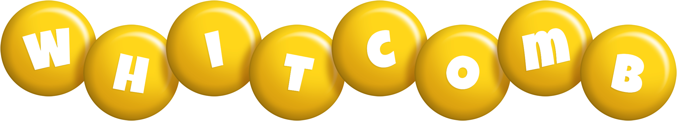 Whitcomb candy-yellow logo