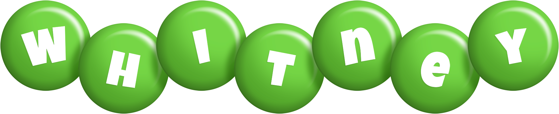 Whitney candy-green logo