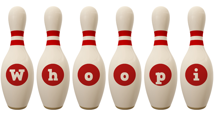 Whoopi bowling-pin logo