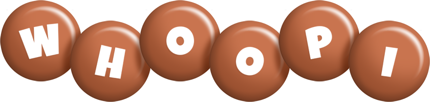 Whoopi candy-brown logo