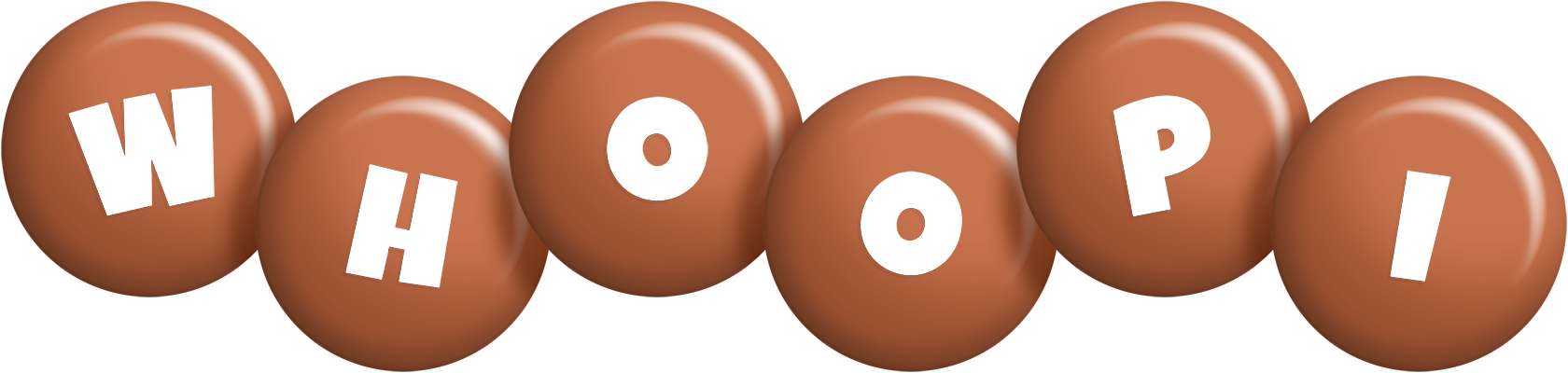 Whoopi candy-brown logo
