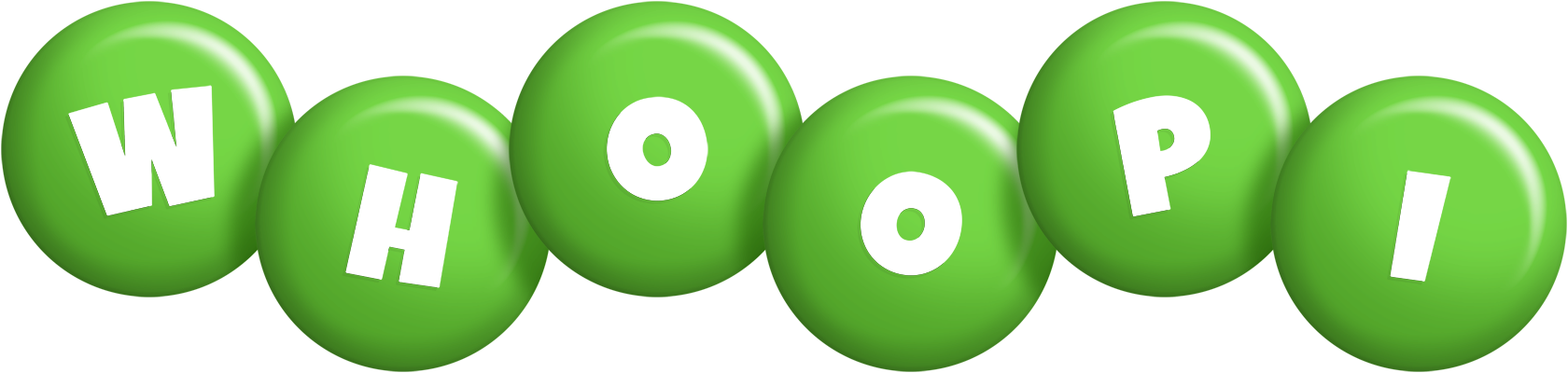 Whoopi candy-green logo