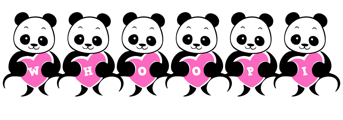 Whoopi love-panda logo