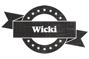 Wicki grunge logo