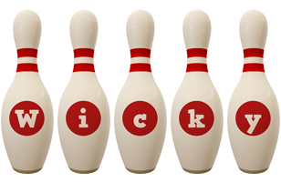 Wicky bowling-pin logo