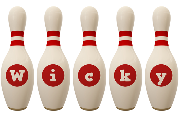 Wicky bowling-pin logo