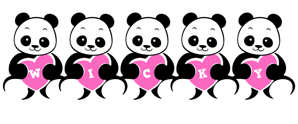 Wicky love-panda logo