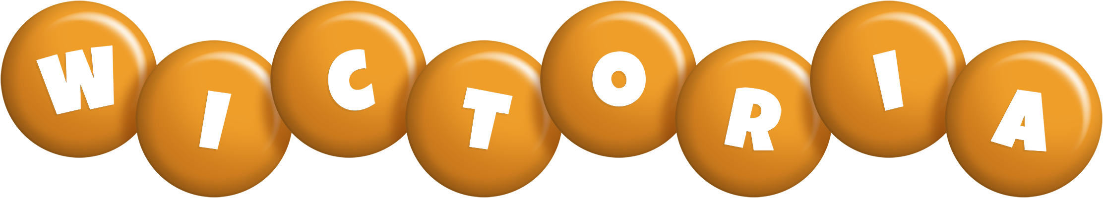 Wictoria candy-orange logo