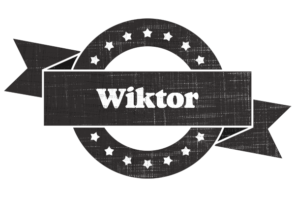 Wiktor grunge logo