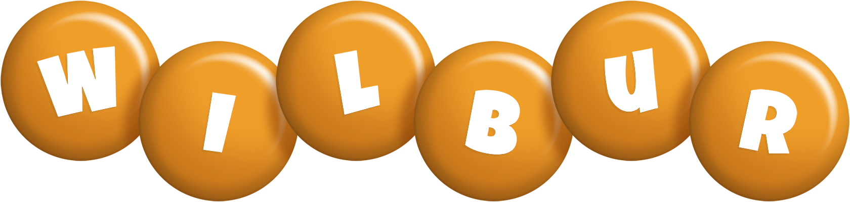 Wilbur candy-orange logo