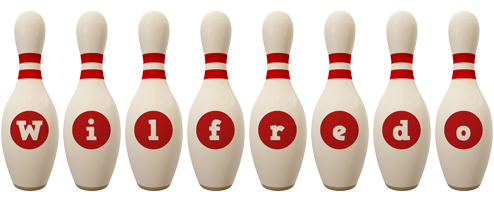 Wilfredo bowling-pin logo