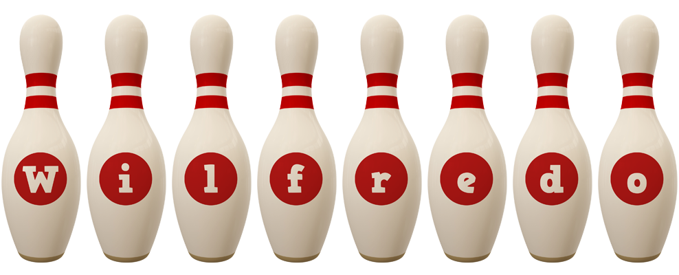 Wilfredo bowling-pin logo