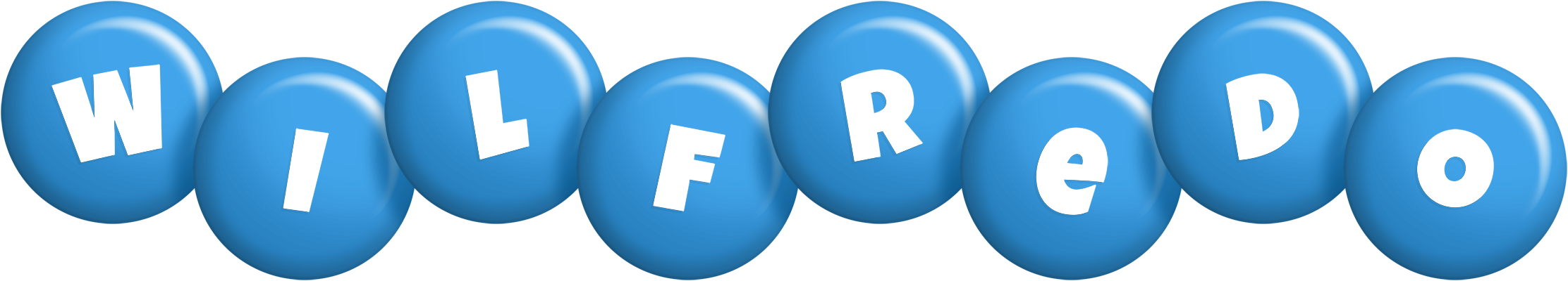 Wilfredo candy-blue logo