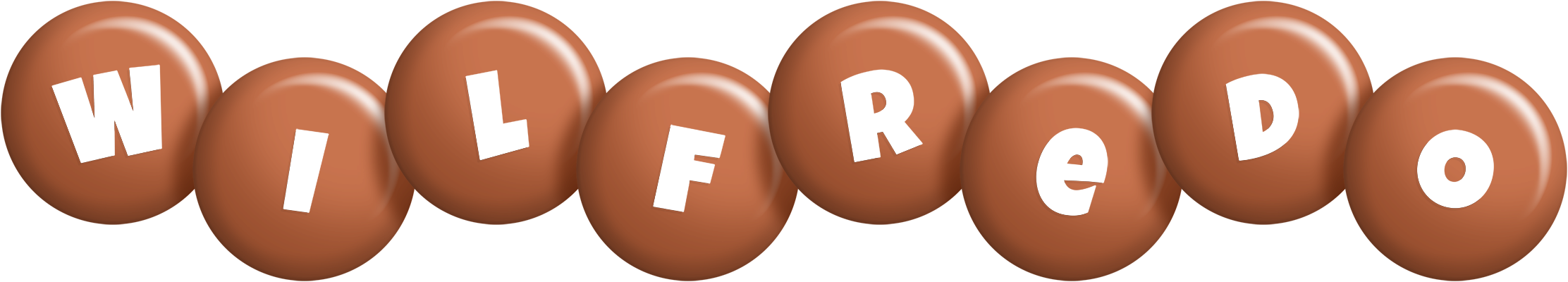 Wilfredo candy-brown logo
