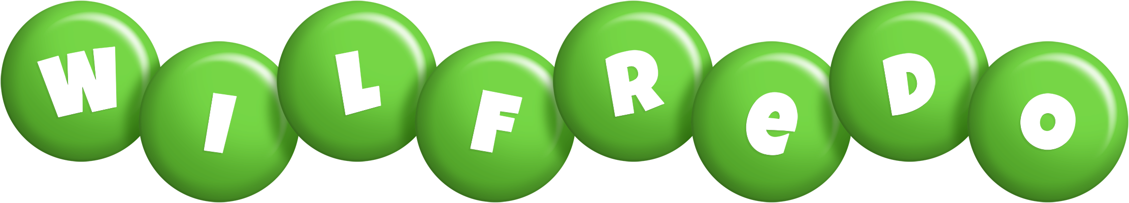 Wilfredo candy-green logo