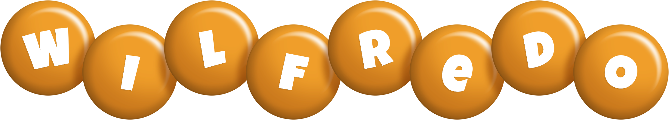 Wilfredo candy-orange logo