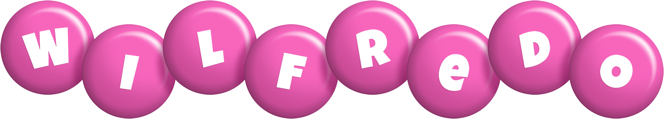 Wilfredo candy-pink logo