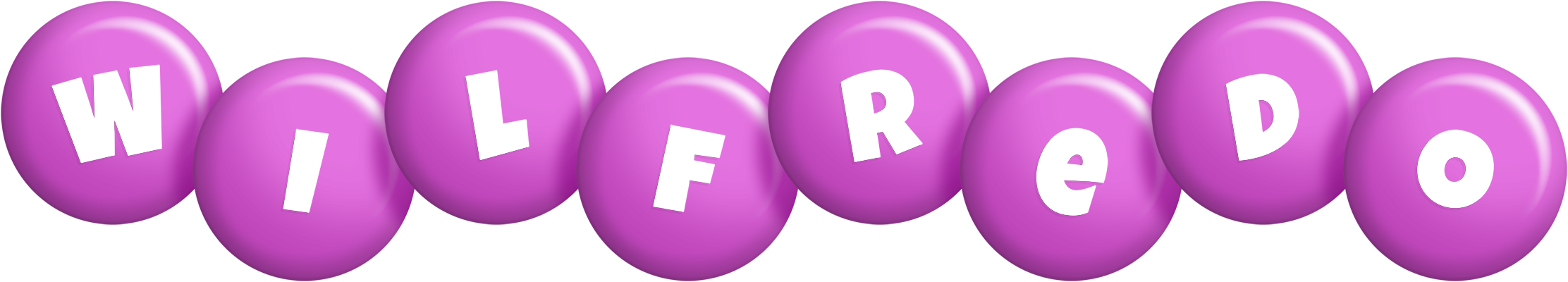 Wilfredo candy-purple logo