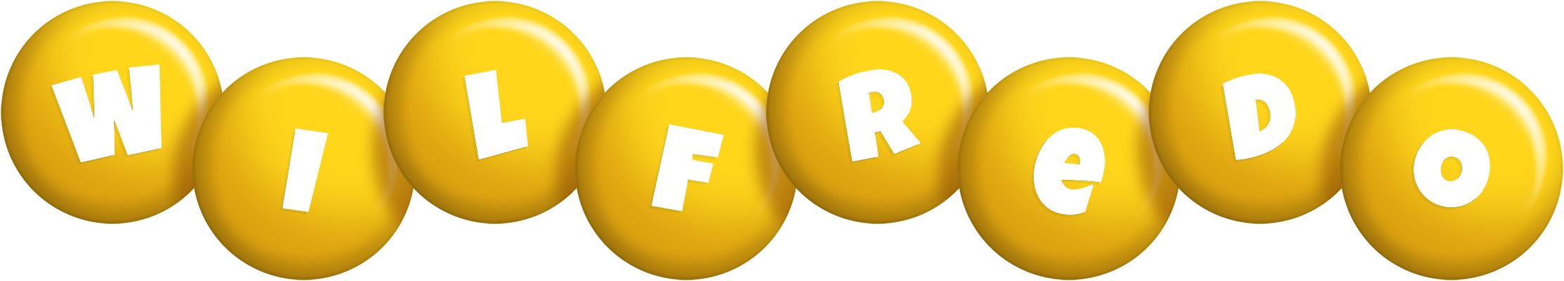 Wilfredo candy-yellow logo