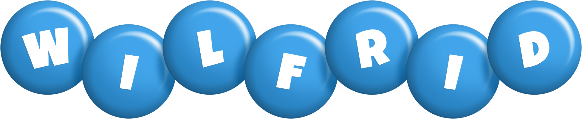 Wilfrid candy-blue logo