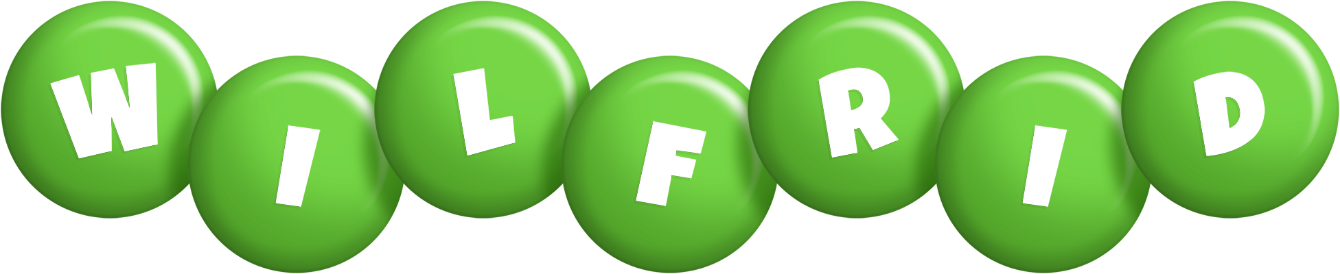 Wilfrid candy-green logo