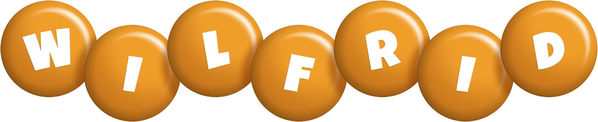 Wilfrid candy-orange logo
