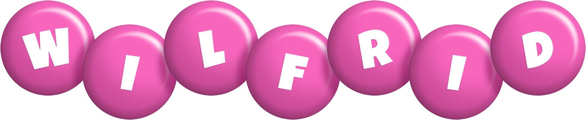 Wilfrid candy-pink logo