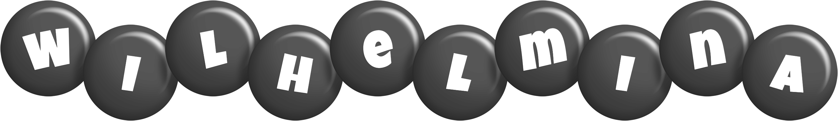 Wilhelmina candy-black logo