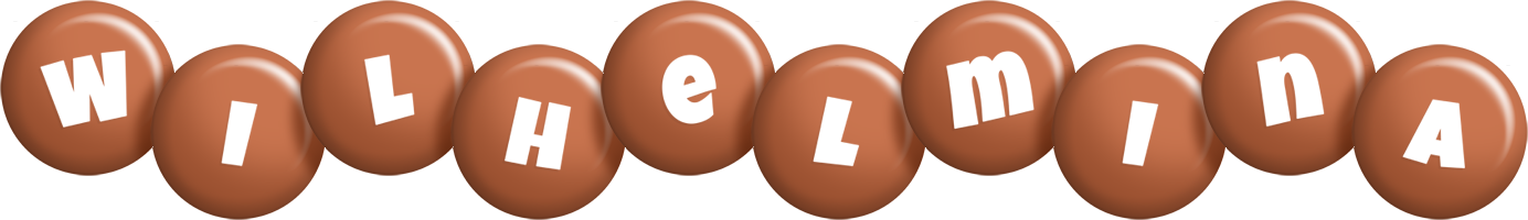 Wilhelmina candy-brown logo