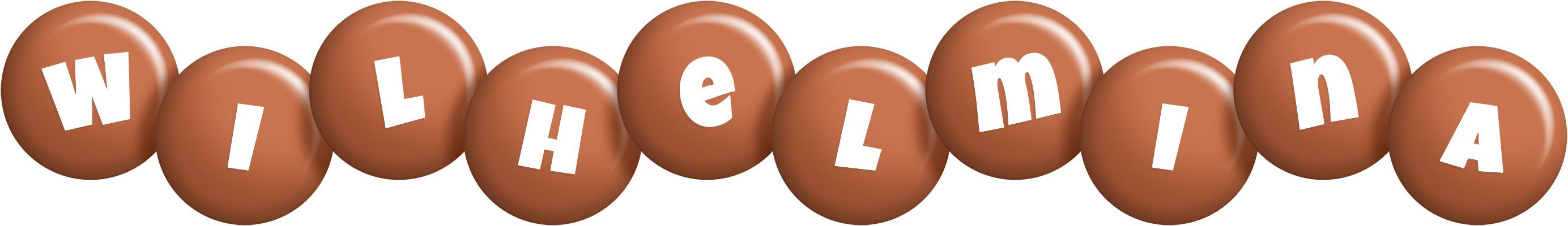 Wilhelmina candy-brown logo