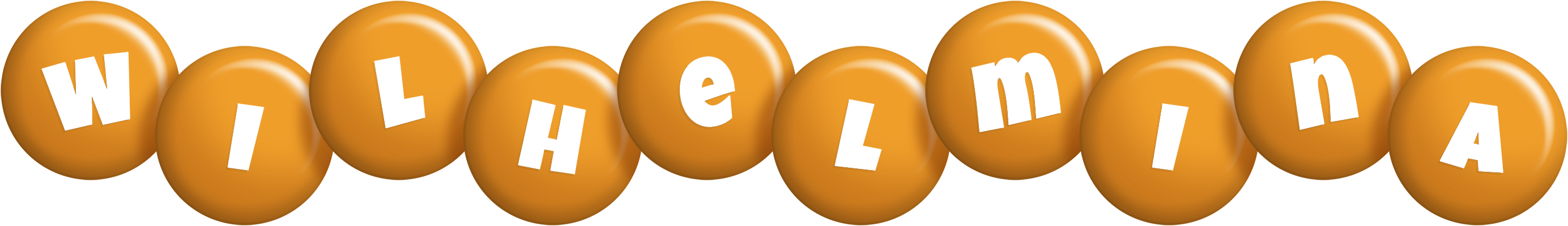 Wilhelmina candy-orange logo
