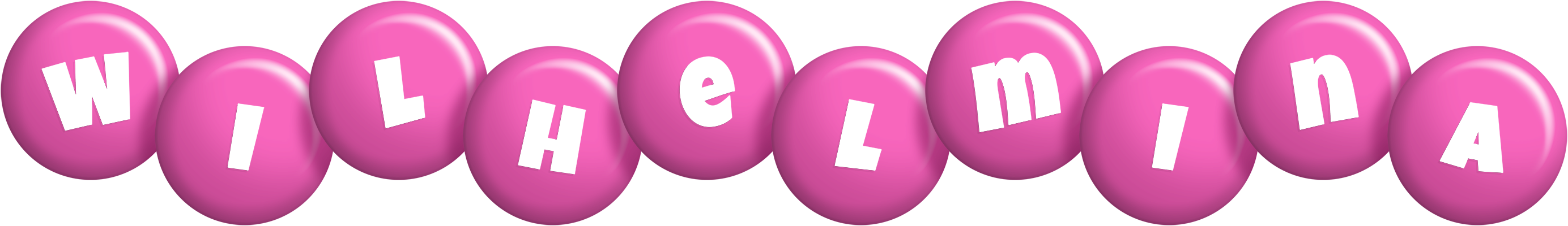 Wilhelmina candy-pink logo