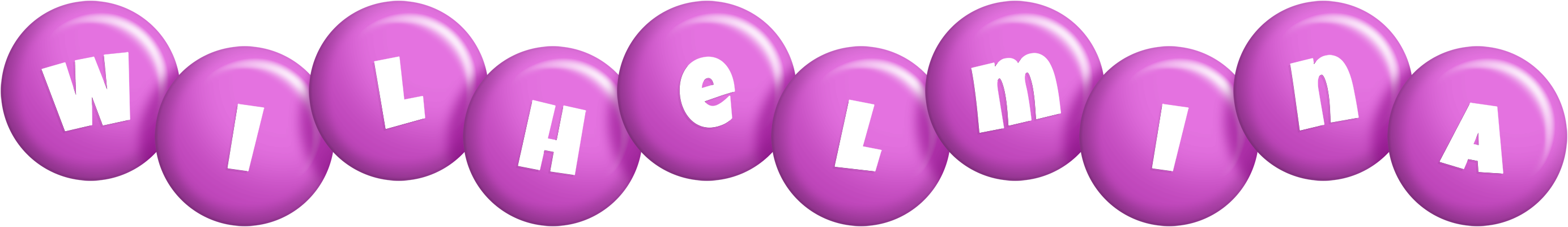 Wilhelmina candy-purple logo