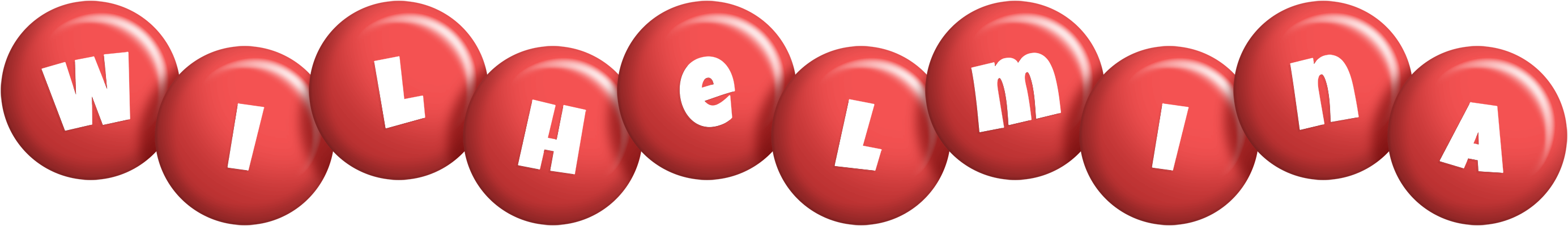 Wilhelmina candy-red logo