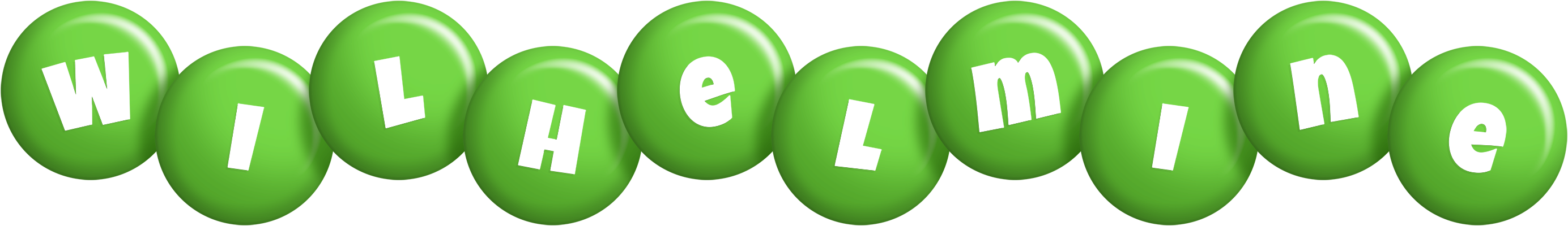 Wilhelmine candy-green logo