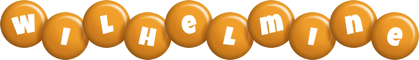Wilhelmine candy-orange logo