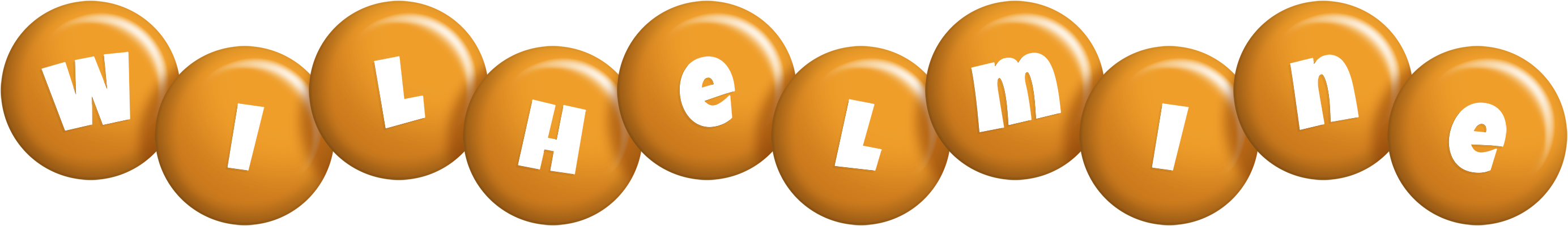 Wilhelmine candy-orange logo