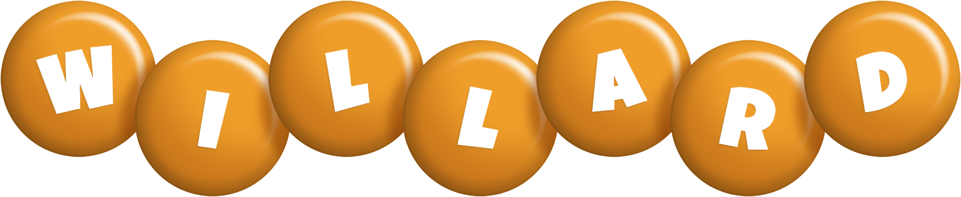 Willard candy-orange logo