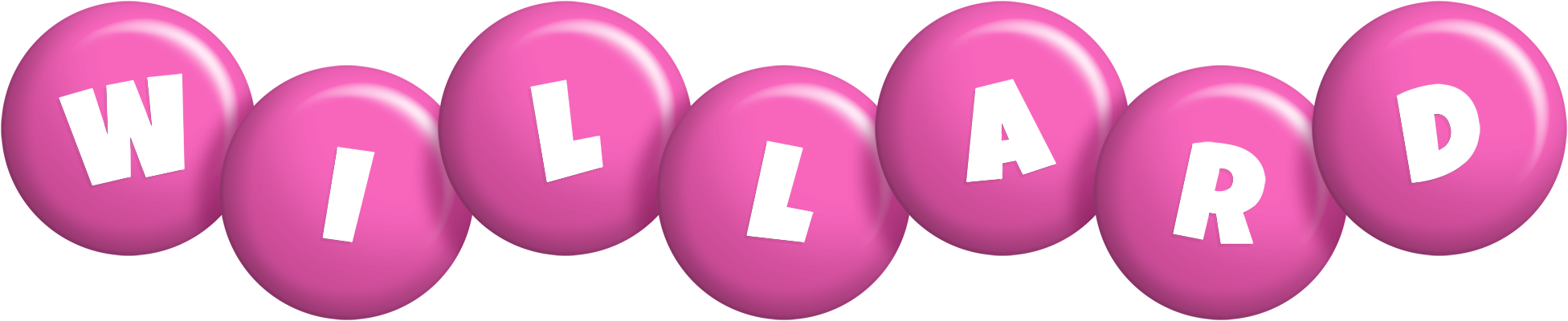 Willard candy-pink logo