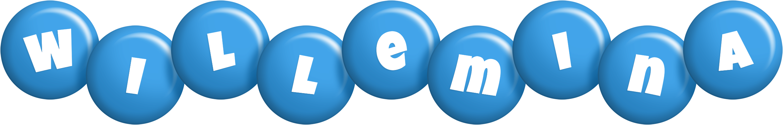 Willemina candy-blue logo