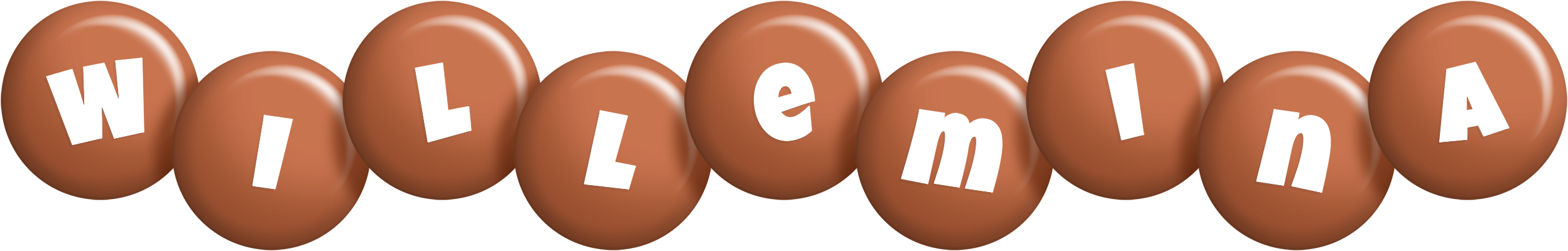 Willemina candy-brown logo