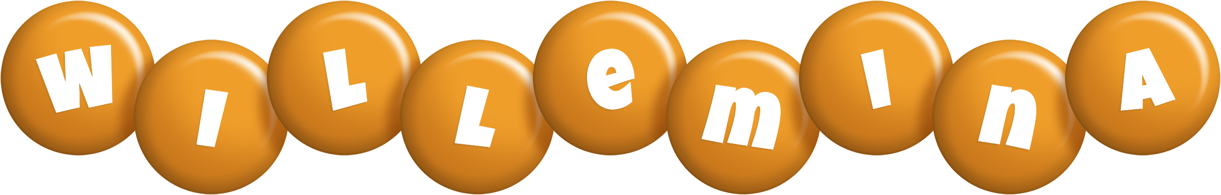 Willemina candy-orange logo