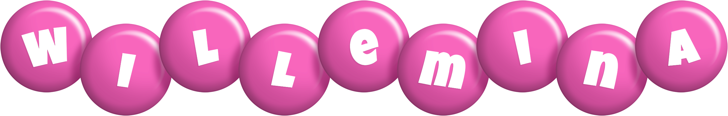 Willemina candy-pink logo