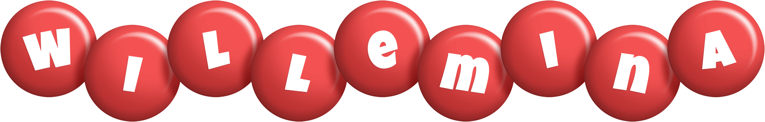 Willemina candy-red logo